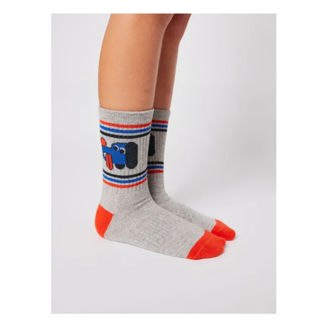 Chaussettes Chien Coton Bio | Gris chiné