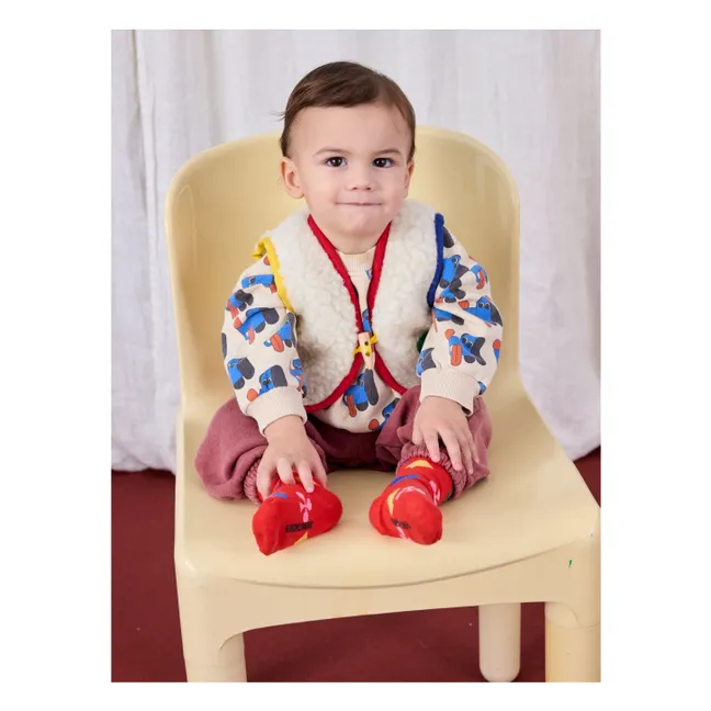 Chaussettes Coeurs Coton Bio | Rouge