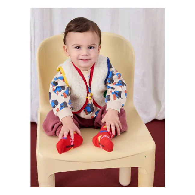 Chaussettes Coeurs Coton Bio | Rouge