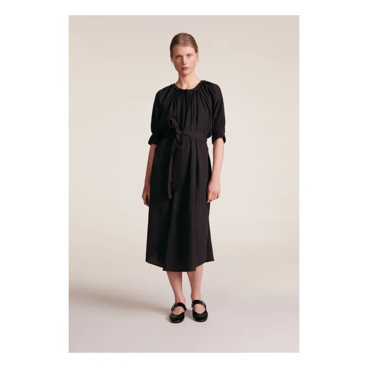 Robe Derek Rayures Dobby | Gris foncé- Image produit n°4
