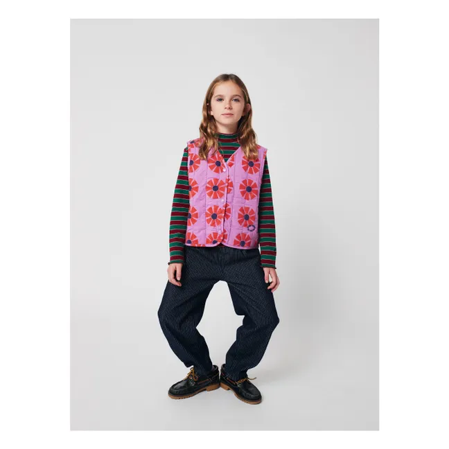 Chaqueta sin mangas Kaleidoscope de algodón orgánico | Lila