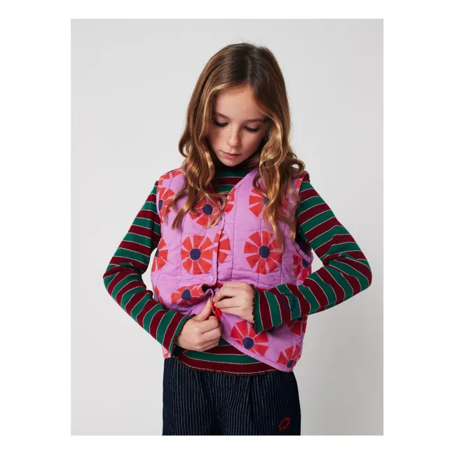 Chaqueta sin mangas Kaleidoscope de algodón orgánico | Lila