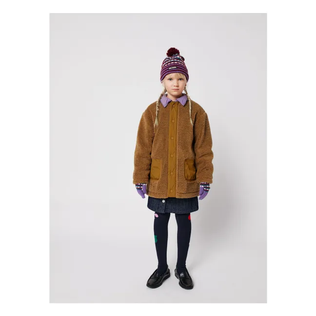 Manteau Façon Sherpa Fibres Recyclées | Marron