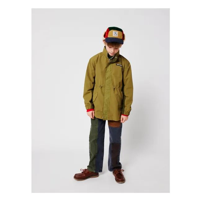 Tic Tac Toe Recycelte Faser Wasserdichte Jacke | Khaki