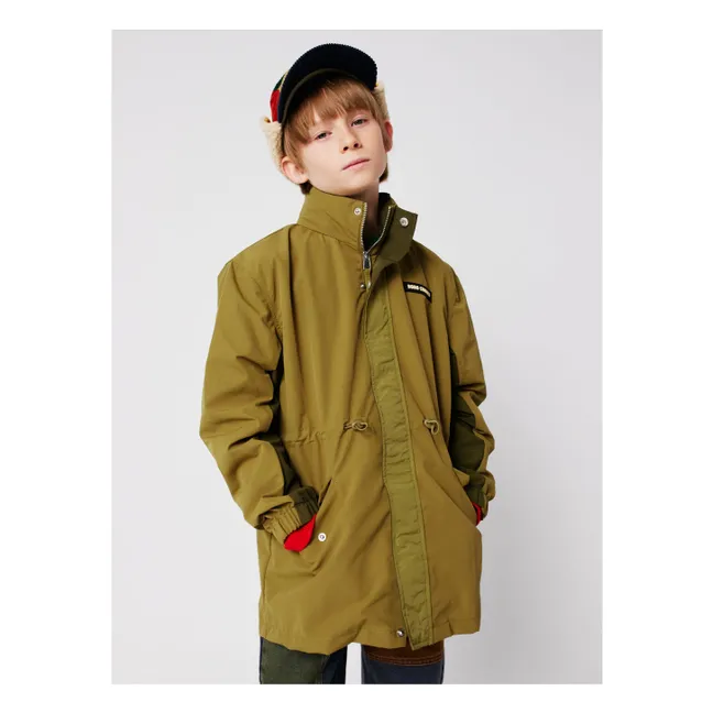 Veste Imperméable Tic Tac Toe Fibres Recyclées | Vert kaki