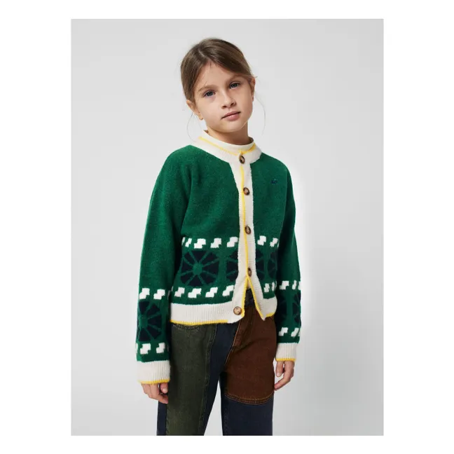 Gilet Jacquard Laine | Vert