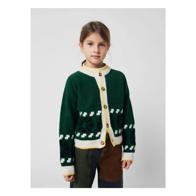 Gilet Jacquard Laine | Vert