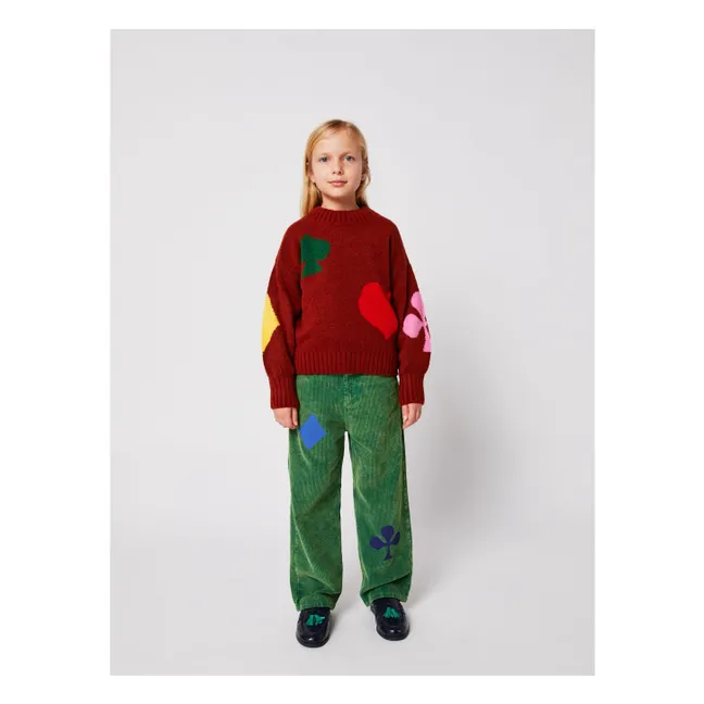 Herz-Pullover aus Wolle | Rot