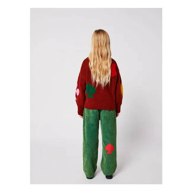 Pull Cœur Laine | Rouge