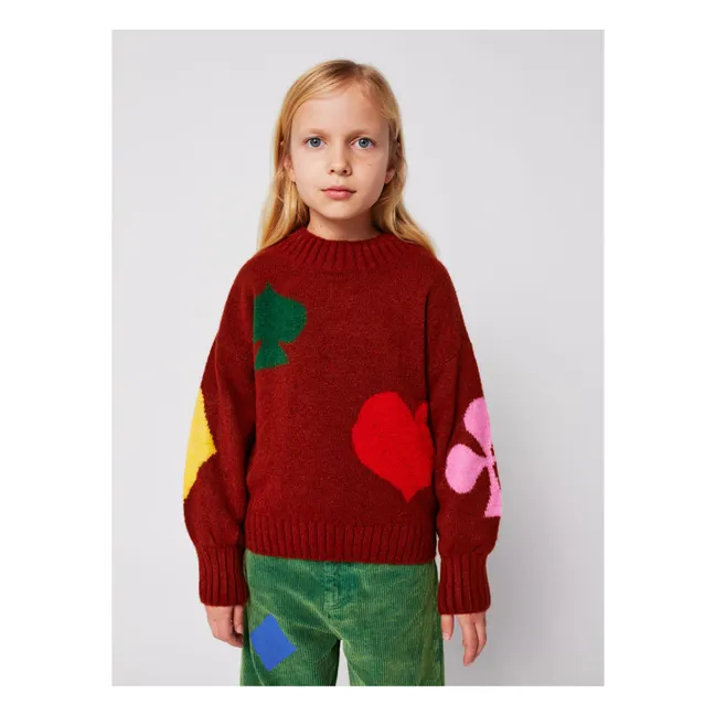 Pull Cœur Laine | Rouge