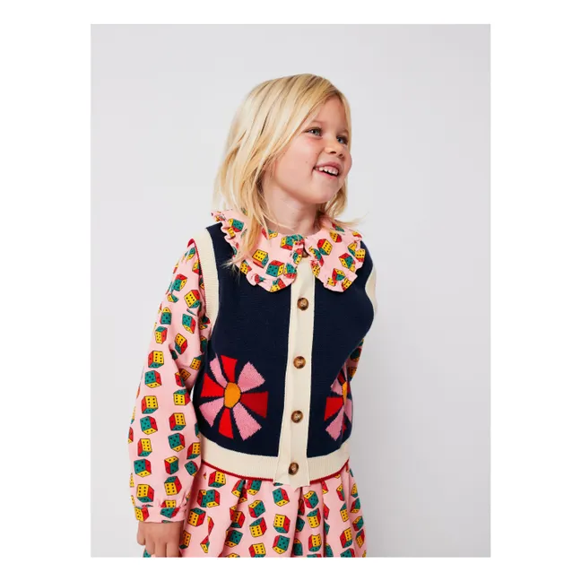 Gilet Kaleidoscope Coton Bio | Bleu marine