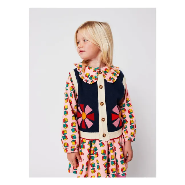 Gilet Kaleidoscope Coton Bio | Bleu marine
