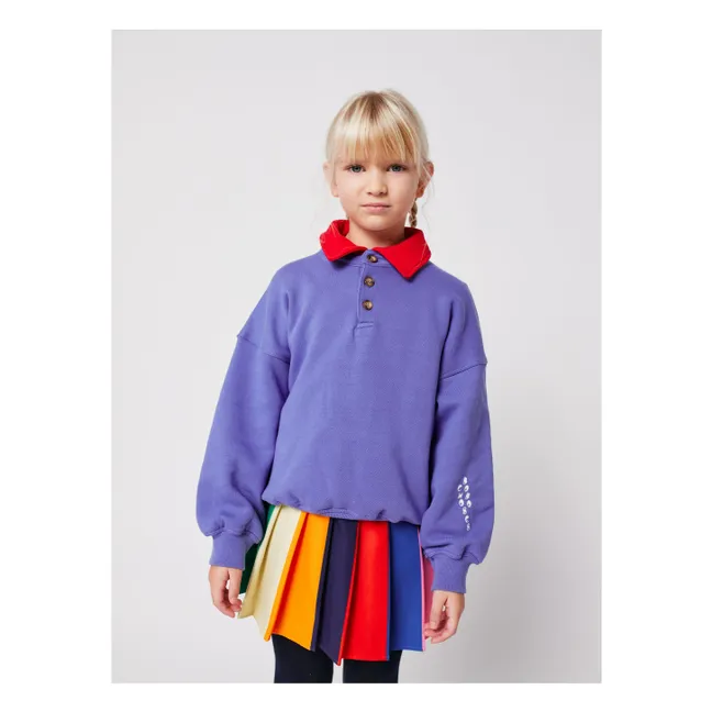 Jupe Plissée Rayée | Bleu marine