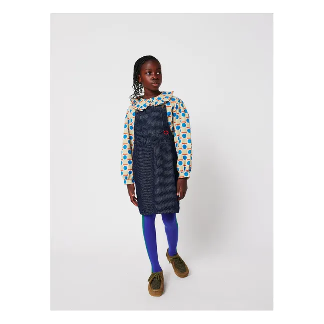 Robe Salopette en Jean Coton Bio | Bleu marine