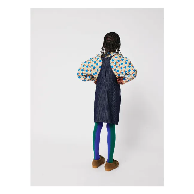 Bio-Baumwoll-Jeanslatzhose Kleid | Navy