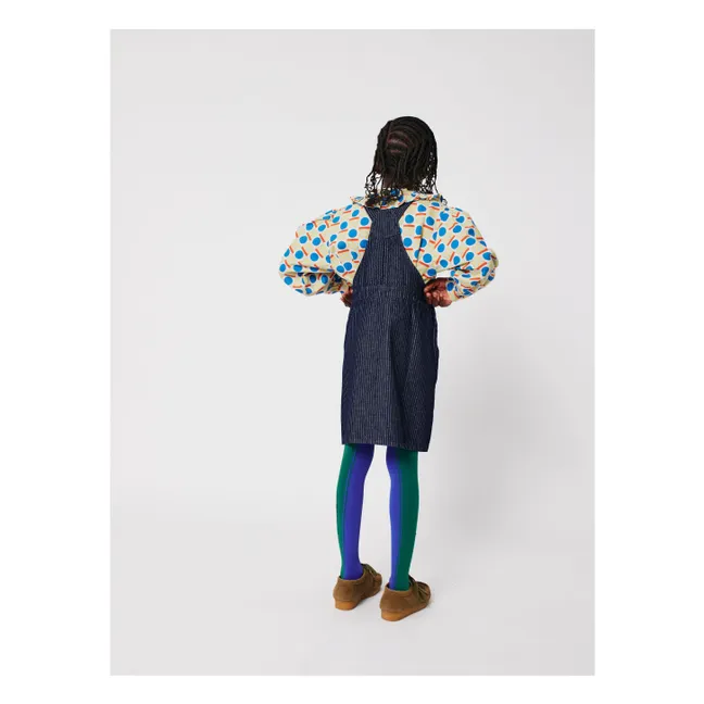 Robe Salopette en Jean Coton Bio | Bleu marine