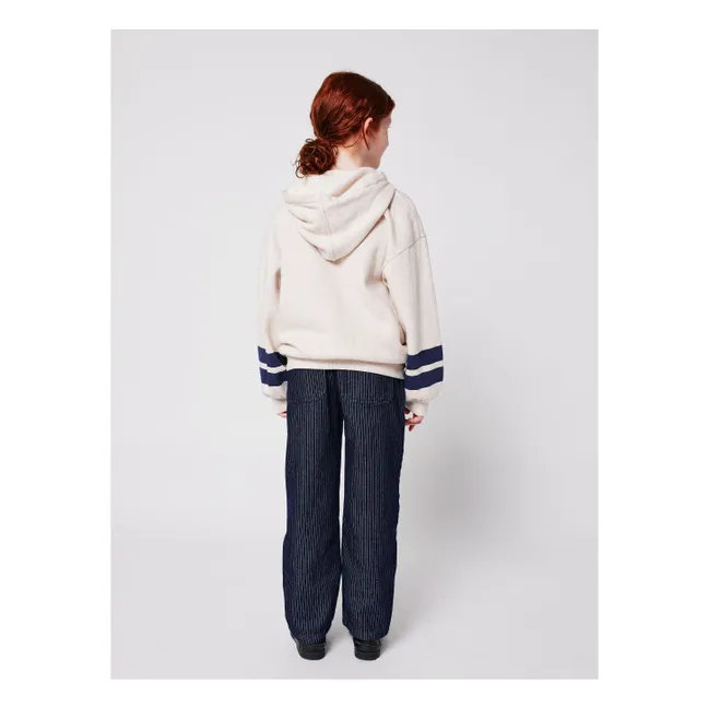 Sweat Capuche Tic Tac Toe Coton Bio | Beige chiné