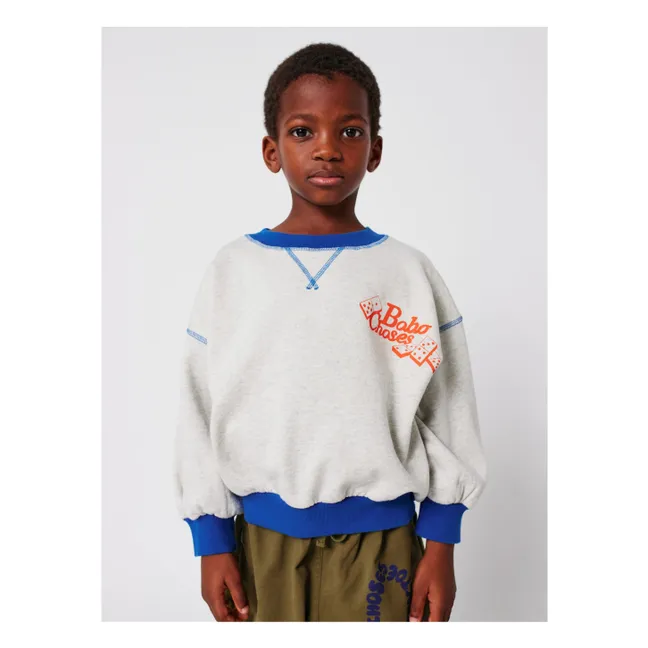 Sweat Dés Bobo Choses Coton Bio | Gris chiné