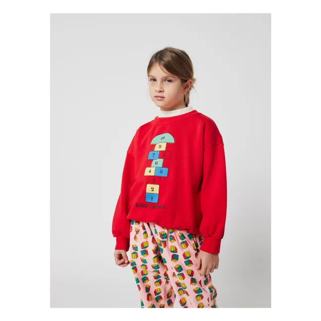 Sweat Marelle Coton Bio | Rouge