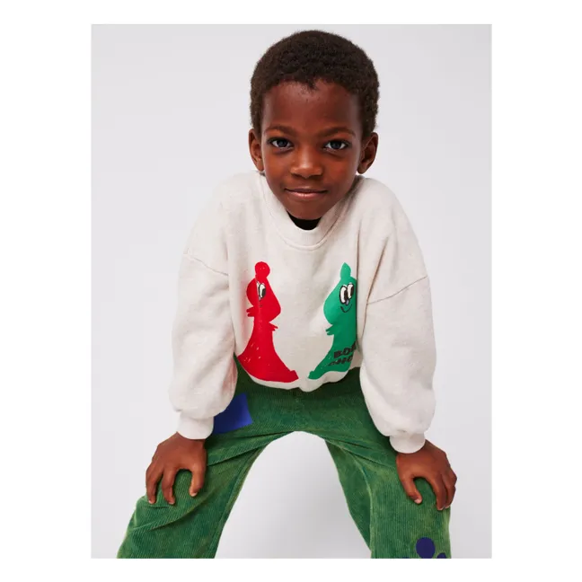 Chess Sweat Bio-Baumwolle | Beige meliert