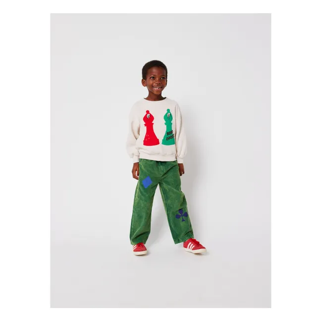 Chess Sweat Bio-Baumwolle | Beige meliert