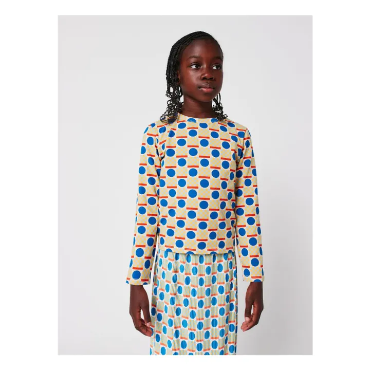 Camiseta geométrica Algodón orgánico | Crudo- Imagen del producto n°4