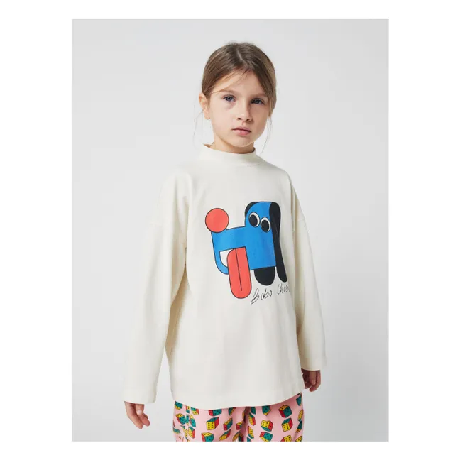 Camiseta con collar para perro Algodón orgánico | Crudo