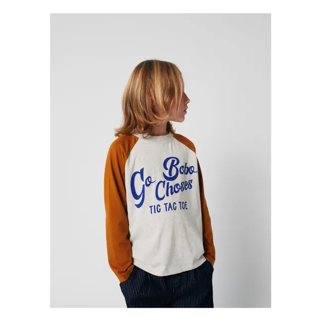 Camiseta Colorblock Bobo Choses Algodón Ecológico | Gris Jaspeado