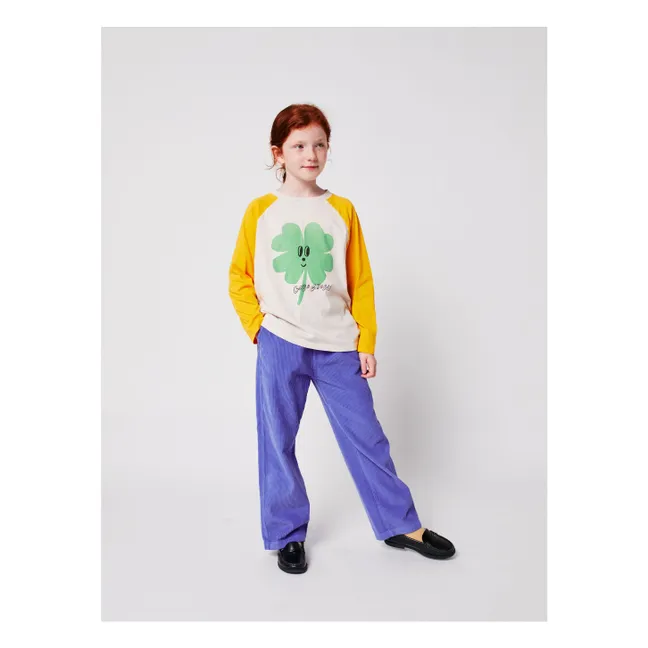 Camiseta de algodón orgánico Colorblock Clover | Amarillo
