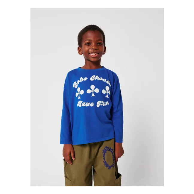 Camiseta de algodón ecológico Have Fun | Azul