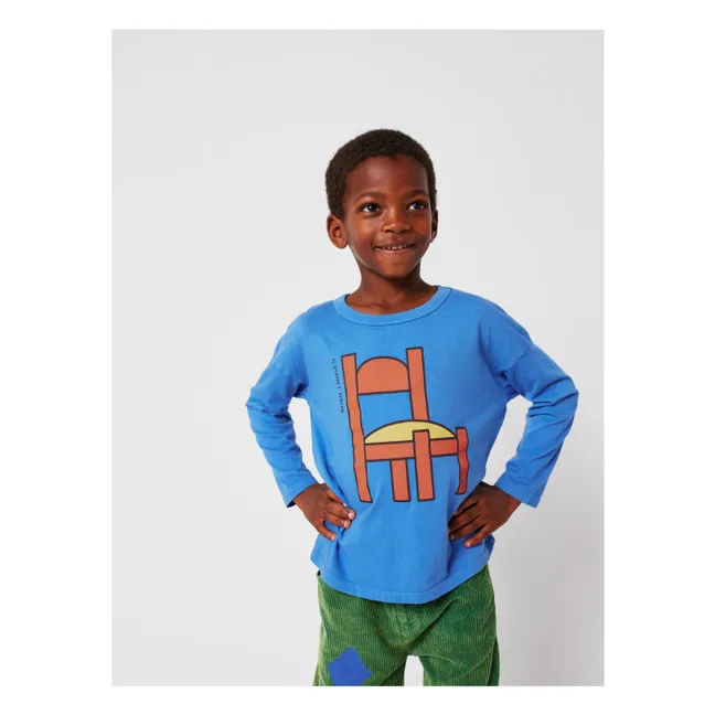 Chaiselongue-T-Shirt Bio-Baumwolle | Blau