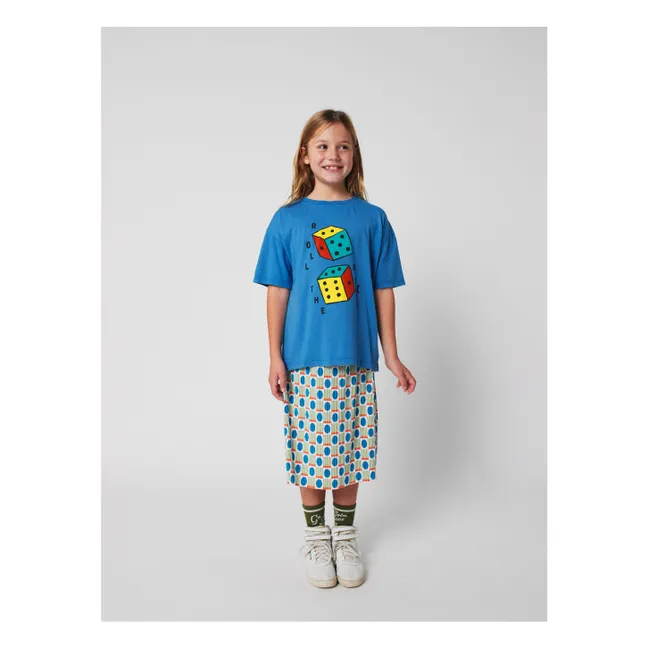 Camiseta Roll The Dice Algodón orgánico | Azul