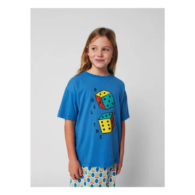 Camiseta Roll The Dice Algodón orgánico | Azul