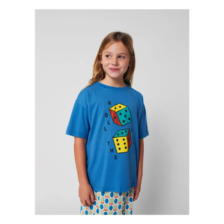 Roll The Dice T-shirt Organic cotton | Blue- Product image n°1