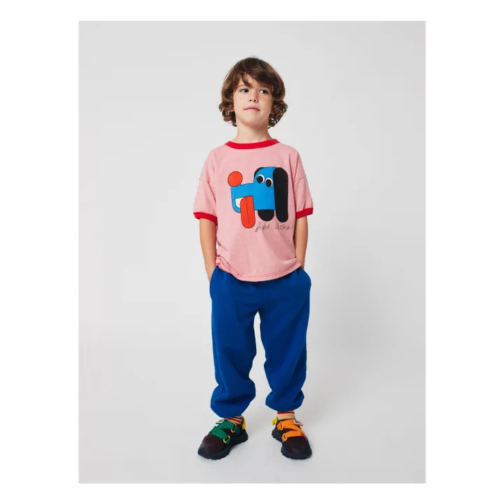 T-shirt Chien Coton Bio | Rose- Image produit n°1