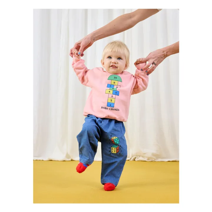 Sudadera Marelle de algodón orgánico | Rosa- Imagen del producto n°2