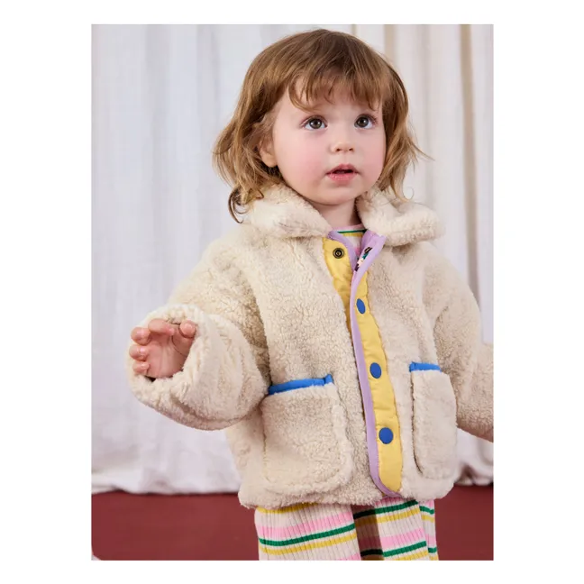 Veste Réversible Façon Sherpa Fibres Recyclées | Lilas