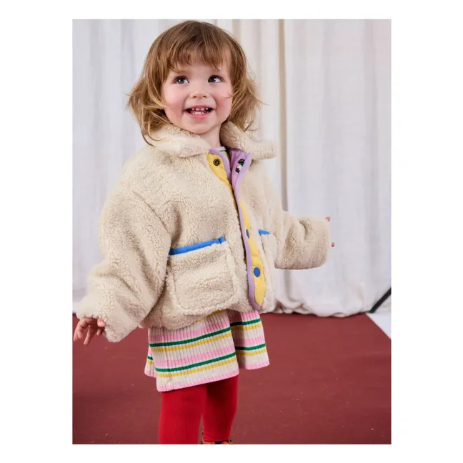 Veste Réversible Façon Sherpa Fibres Recyclées | Lilas