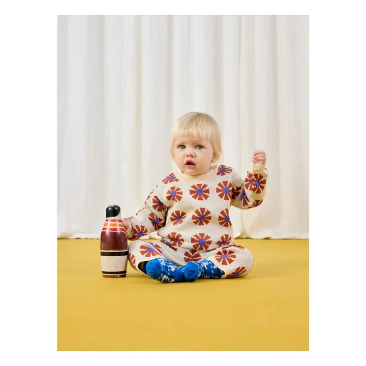 Pull Jacquard Coton Bio | Beige- Image produit n°2