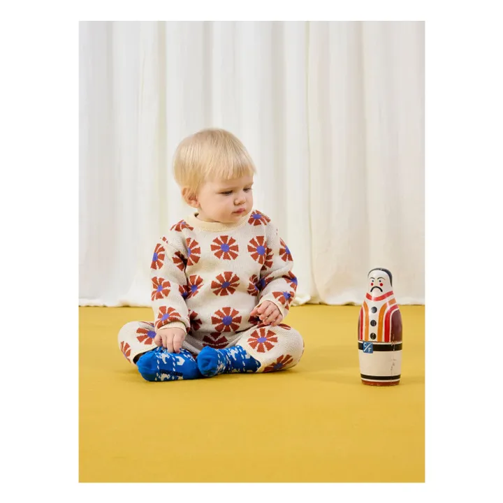 Pull Jacquard Coton Bio | Beige- Image produit n°1