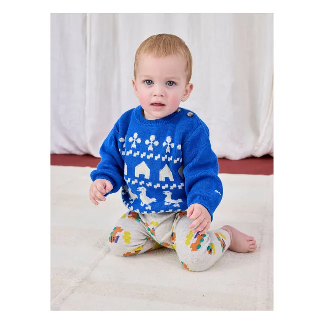 Farmhouse Knit Organic Cotton Sweater | Blue
