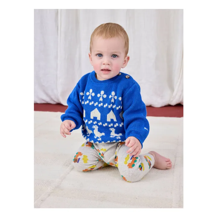 Jersey de punto de algodón ecológico | Azul- Imagen del producto n°5