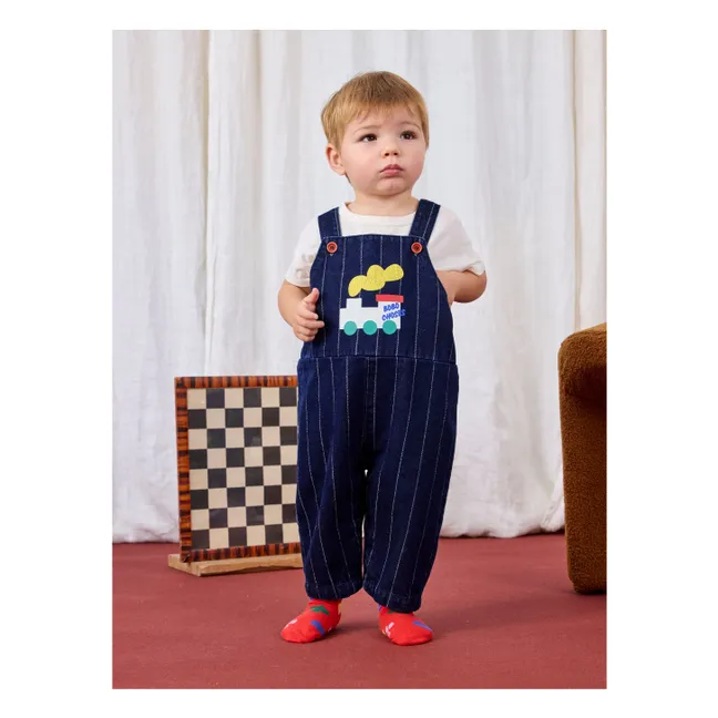 Salopette en Jean Train Coton Bio | Bleu nuit