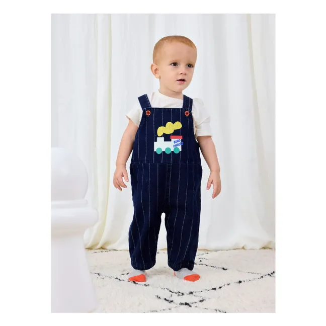 Salopette en Jean Train Coton Bio | Bleu nuit