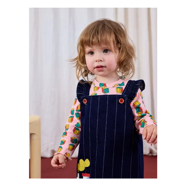Organic Cotton Jean Train Dress | Navy blue