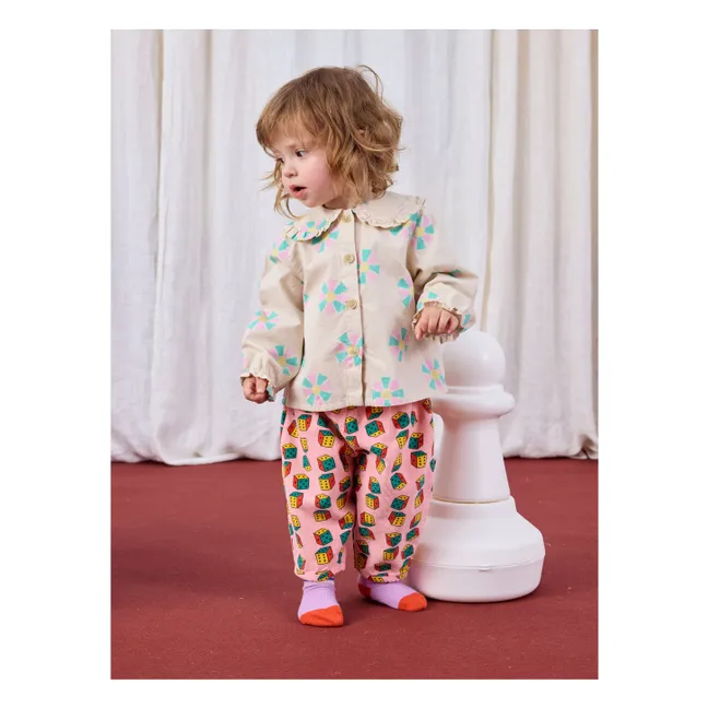 Pantalon Dés Velours Côtelé Coton Bio | Rose