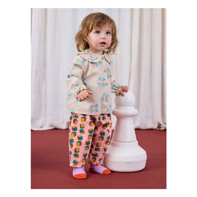 Pantalon Dés Velours Côtelé Coton Bio | Rose