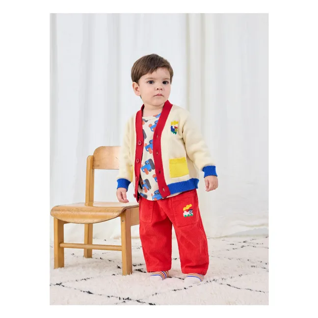 Pantalon Velours Côtelé | Rouge