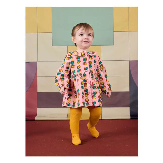 Robe Dés Velours Côtelé Coton Bio | Rose