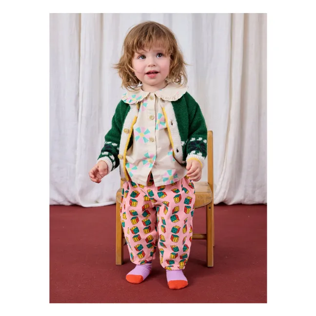 Pantalon Dés Velours Côtelé Coton Bio | Rose